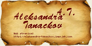 Aleksandra Tanackov vizit kartica
